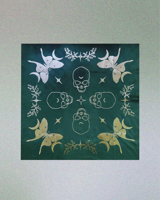 Velvet Altar Cloth - "Luna Moth"