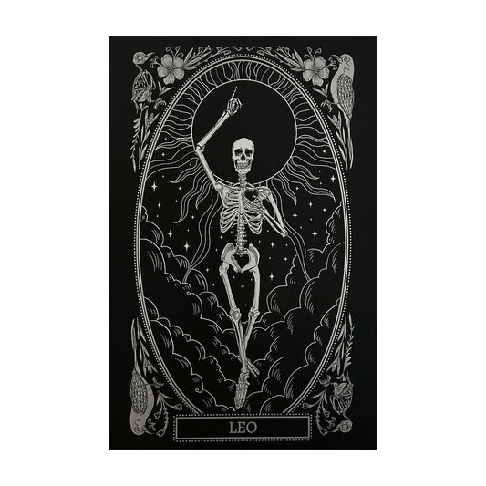 Leo zodiac sign art print for home and room decor