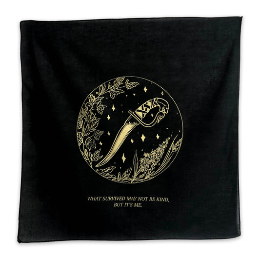 Cotton Screenprint Patch - "What Survived", Gold