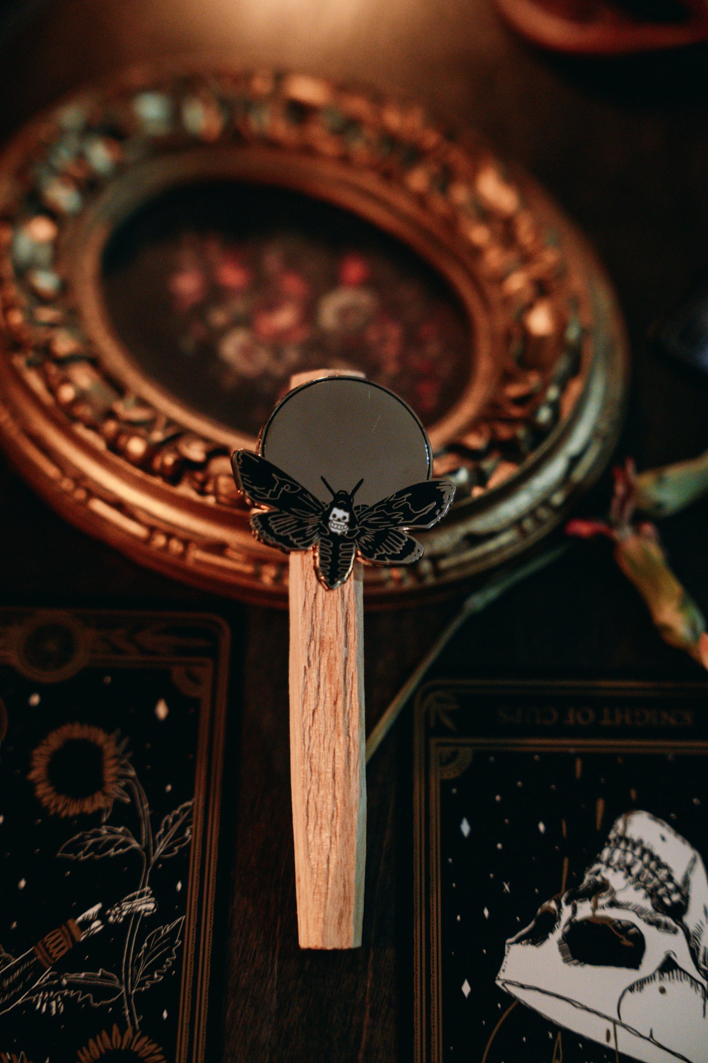 hard enamel pin of death-head moth designed by Amrit Brar