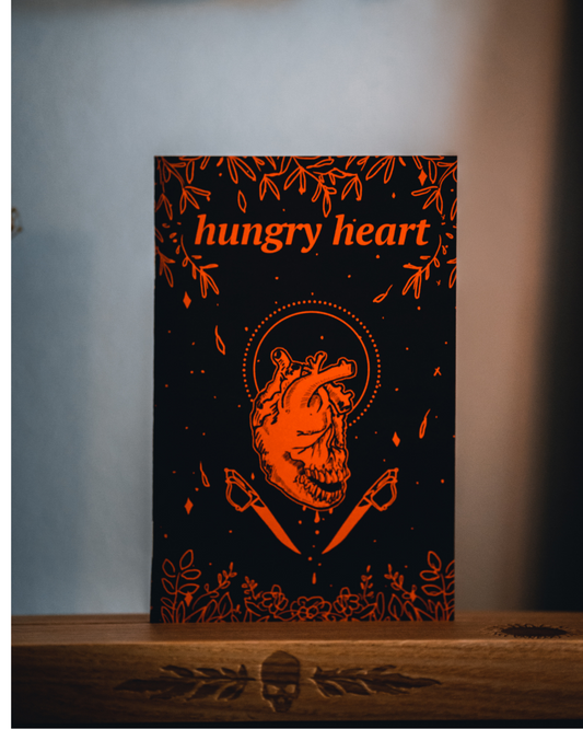 black zine on altar stand