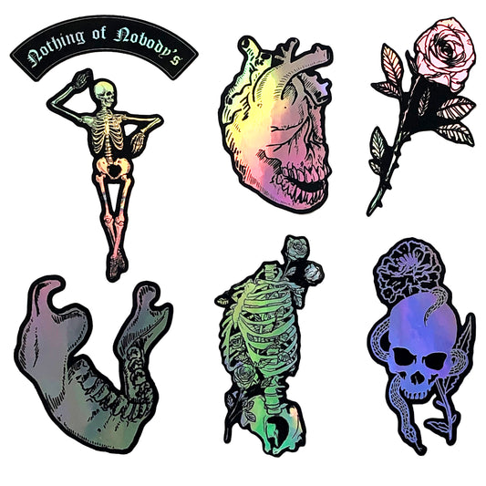 Sticker Pack - "To the Bone" Holographic
