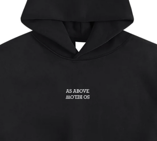 AS ABOVE/SO BELOW - Embroidered Boxy Hoodie x Cosmic Swamp