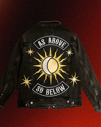 Embroidered Back Patch Set - "Celestial", Five Patches, Stars, Sun & Moon