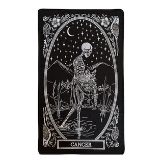 large embroidered back patch of cancer zodiac sign from the mirror oracle deck by amrit brar and 13th press.