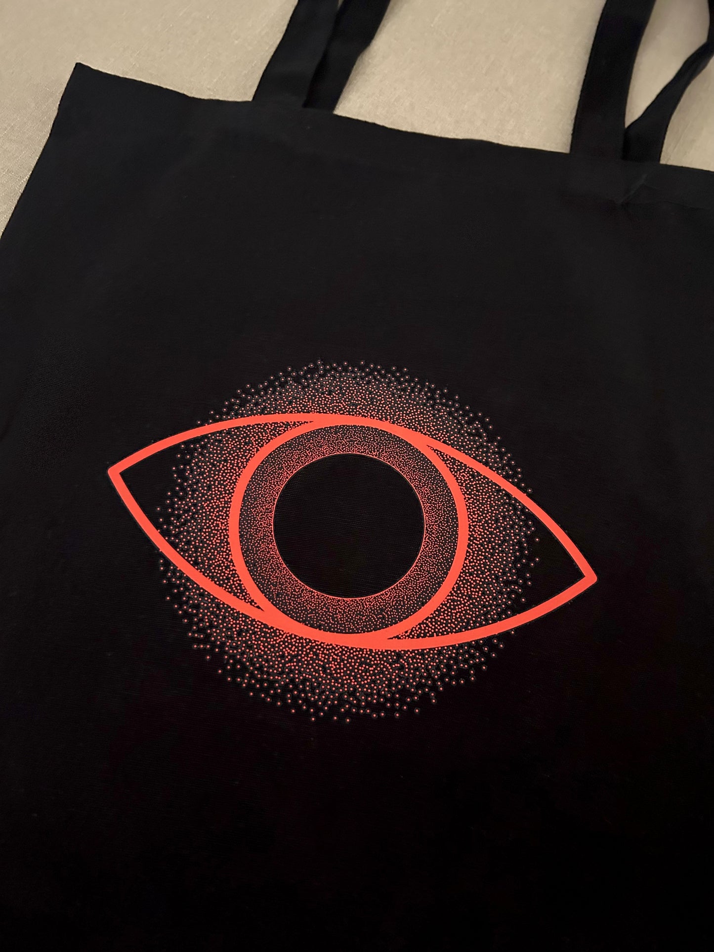 black canvas cotton tote bag 