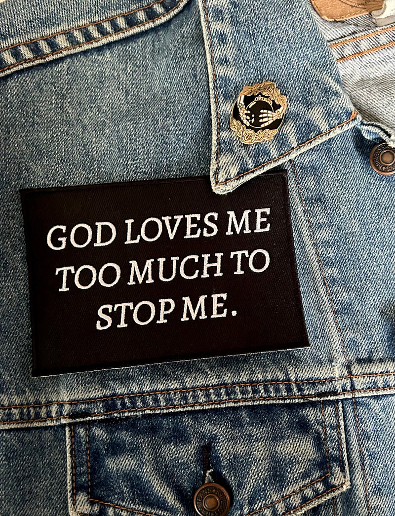 embroidered iron-on patch for denim and leather jackets