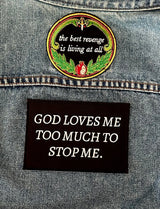 Embroidered Patch - "GOD LOVES ME"