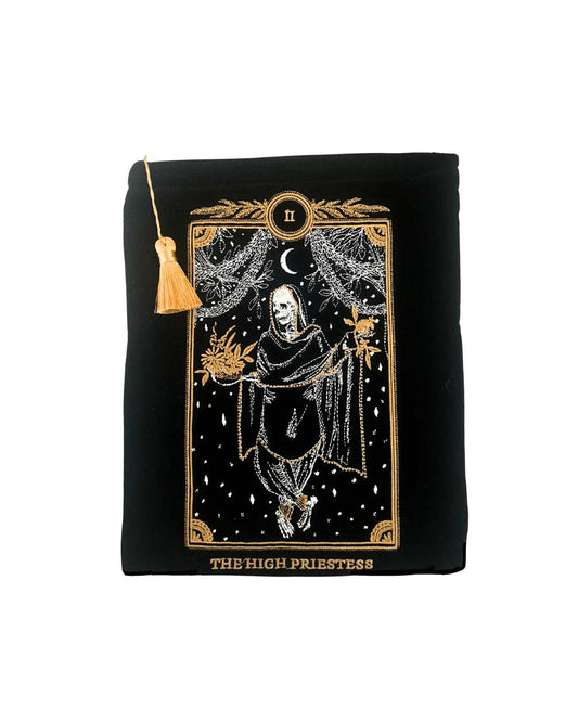 The High Priestess Book/iPad/Kindle Sleeve, Velvet Tarot Pouch