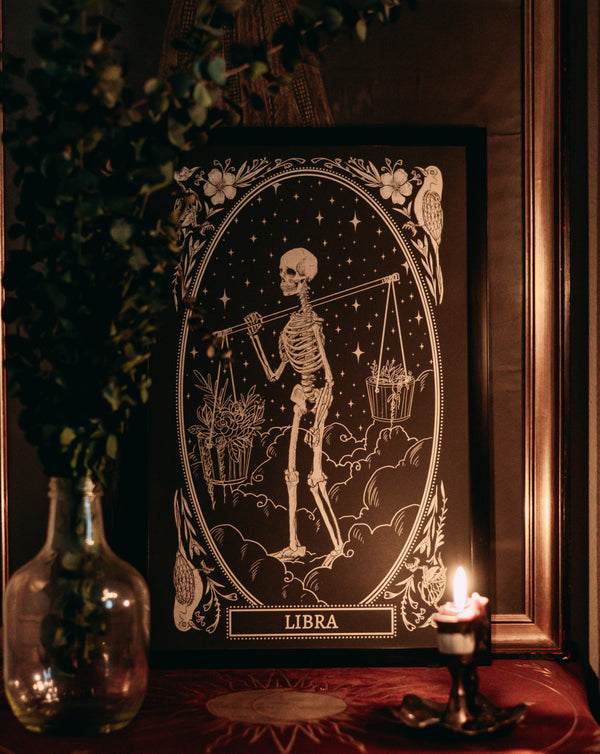 libra zodiac sign print design from the mirror oracle deck
