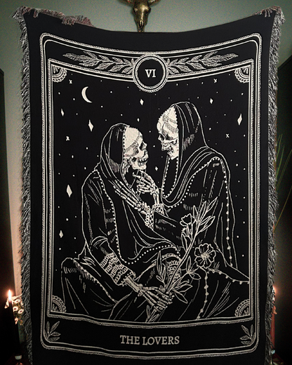 Woven Blanket - "The Lovers" Tapestry