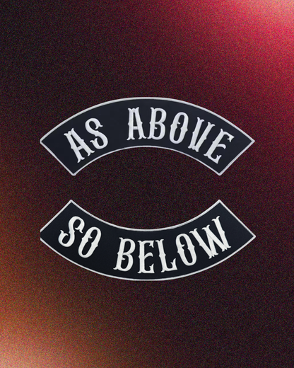 Rocker Back Patch Set - "As Above, So Below"