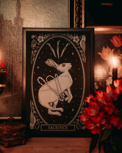 the sacrifice oracle card art print from the mirror oracle deck