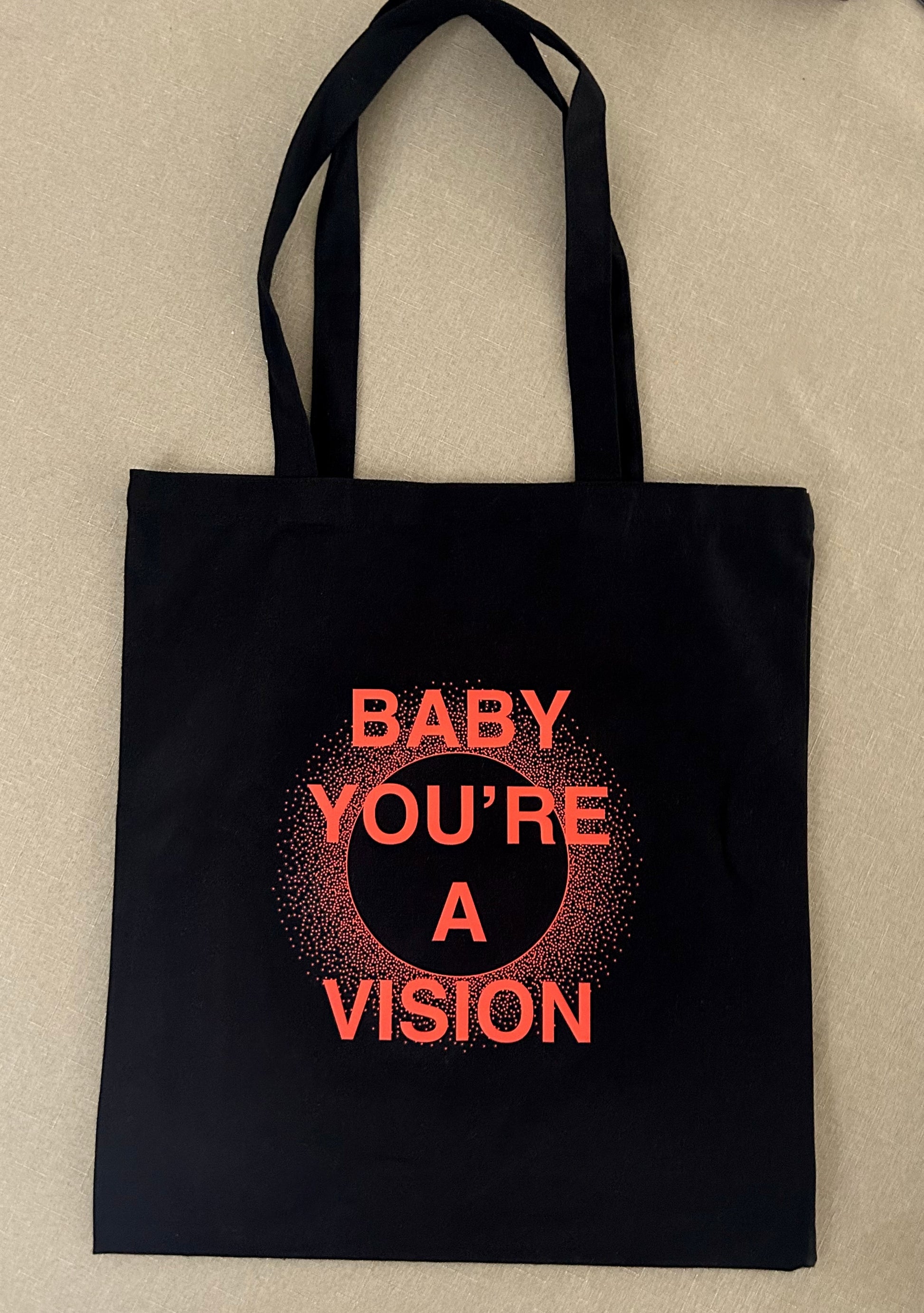 black canvas cotton tote bag 