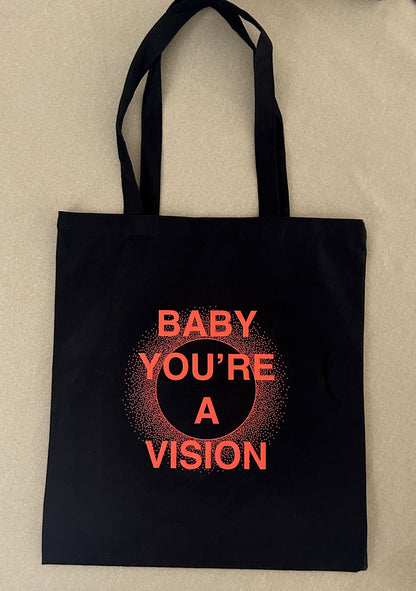 black canvas cotton tote bag 