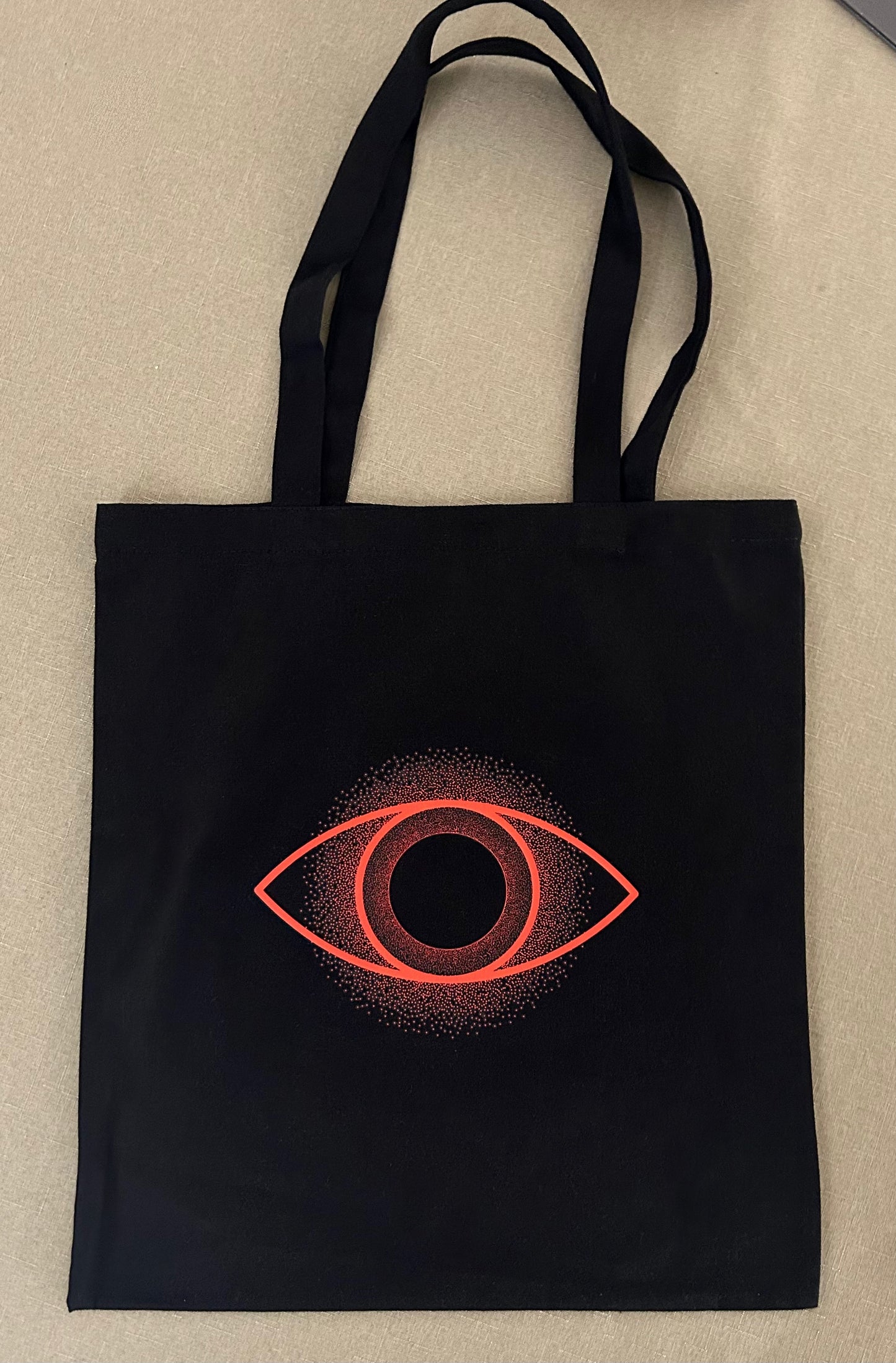 black canvas cotton tote bag 