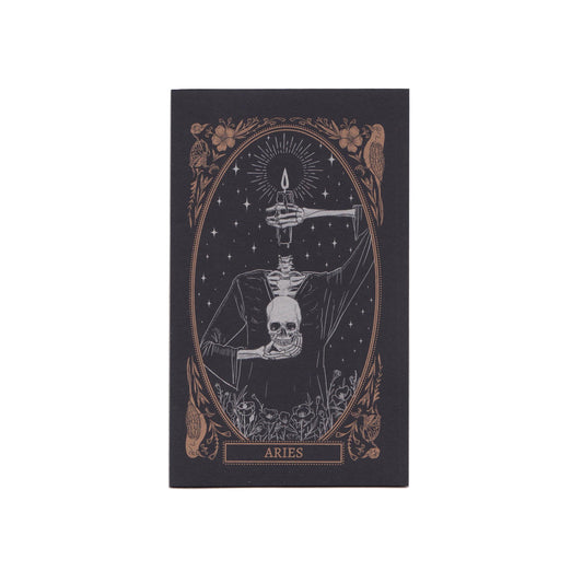 blank greeting card with Aries zodiac sign design from the Mirror Oracle deck by Amrit Brar and 13th Press