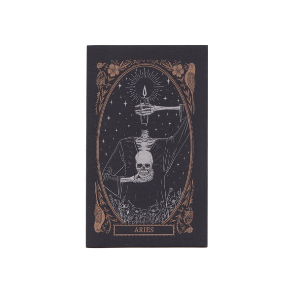 blank greeting card with Aries zodiac sign design from the Mirror Oracle deck by Amrit Brar and 13th Press