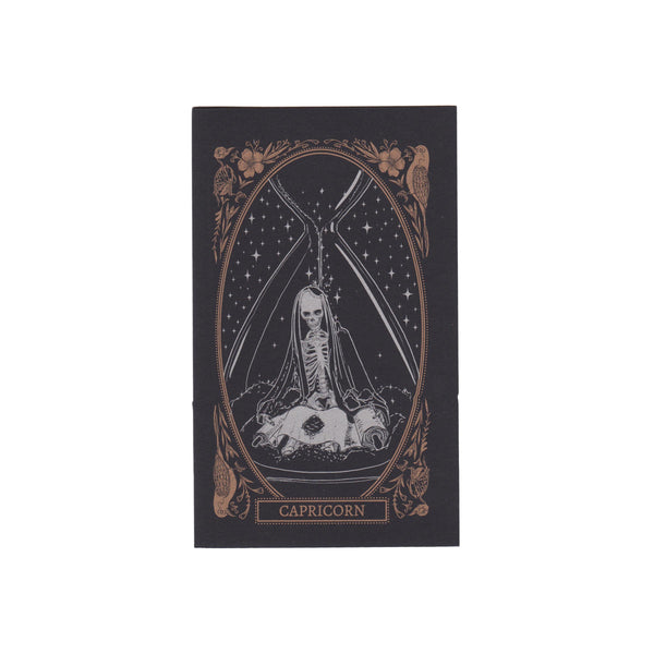 blank greeting card with Capricorn zodiac sign design from the Mirror Oracle deck by Amrit Brar and 13th Press