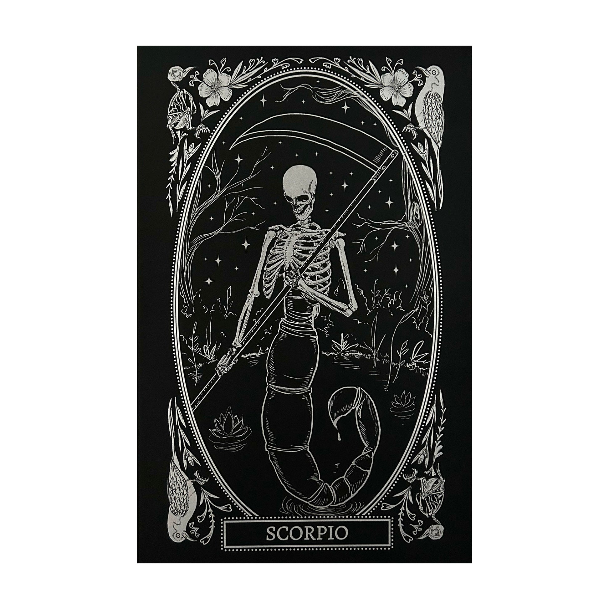 scorpio zodiac sign art print for room decor