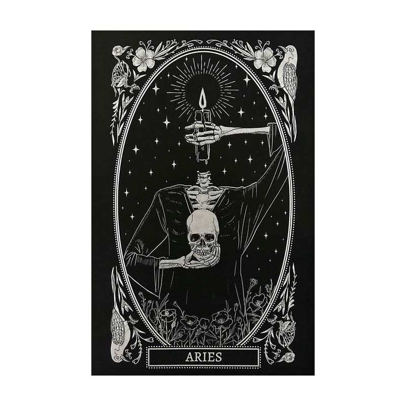 Aries zodiac sign art print design from the Mirror oracle deck