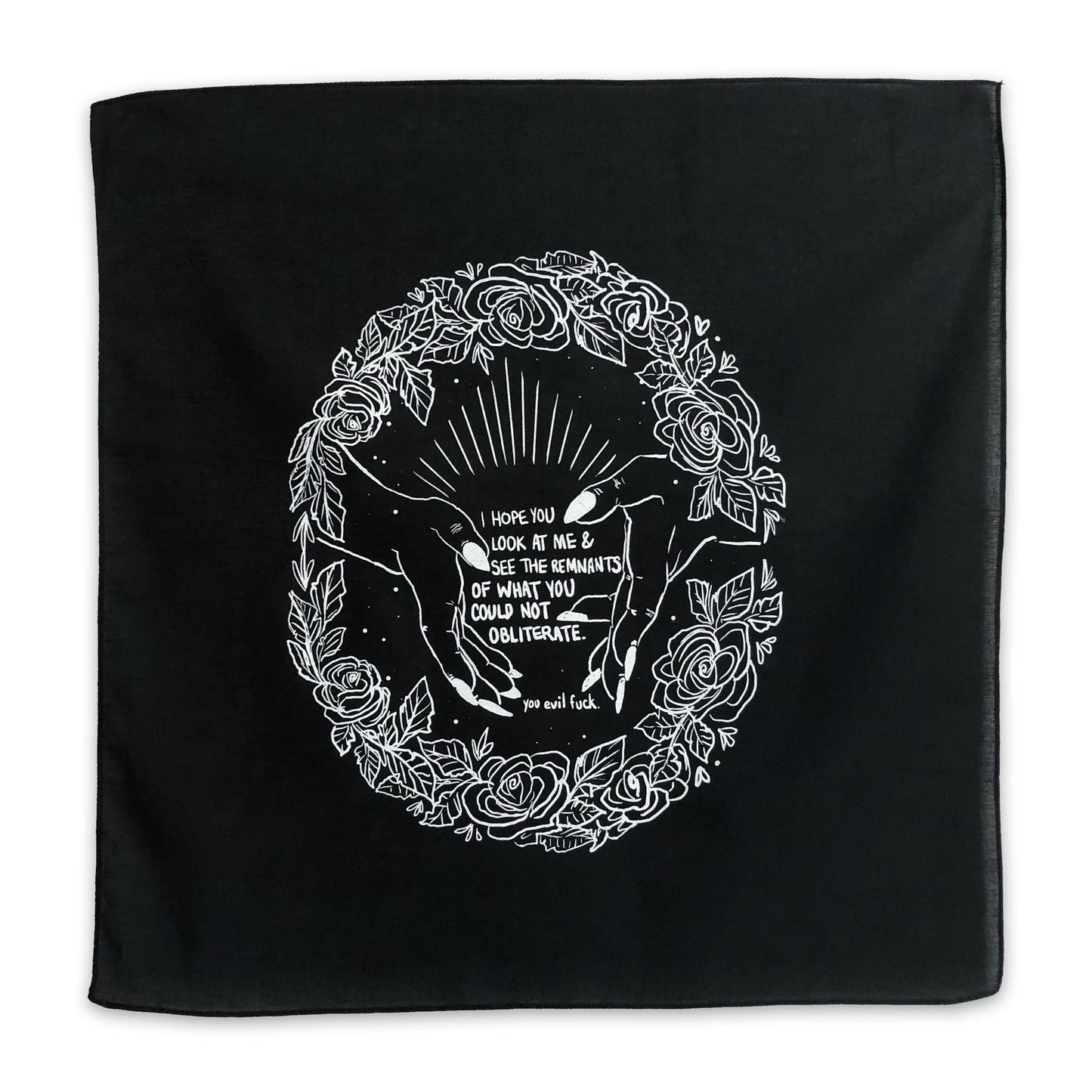 Cotton Screenprint Patch - "You Evil Fuck"