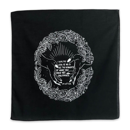 "You Evil Fuck" Cotton Screenprint Patch