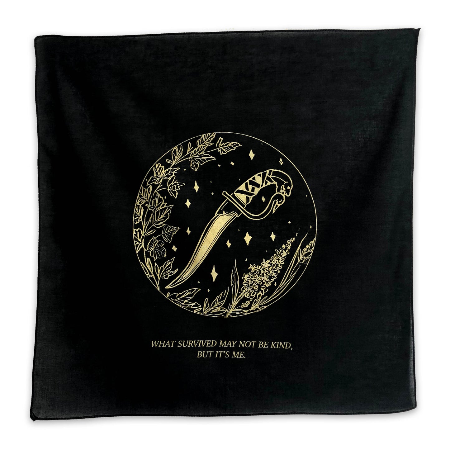 "What Survived" Cotton Screenprint Patch, Gold