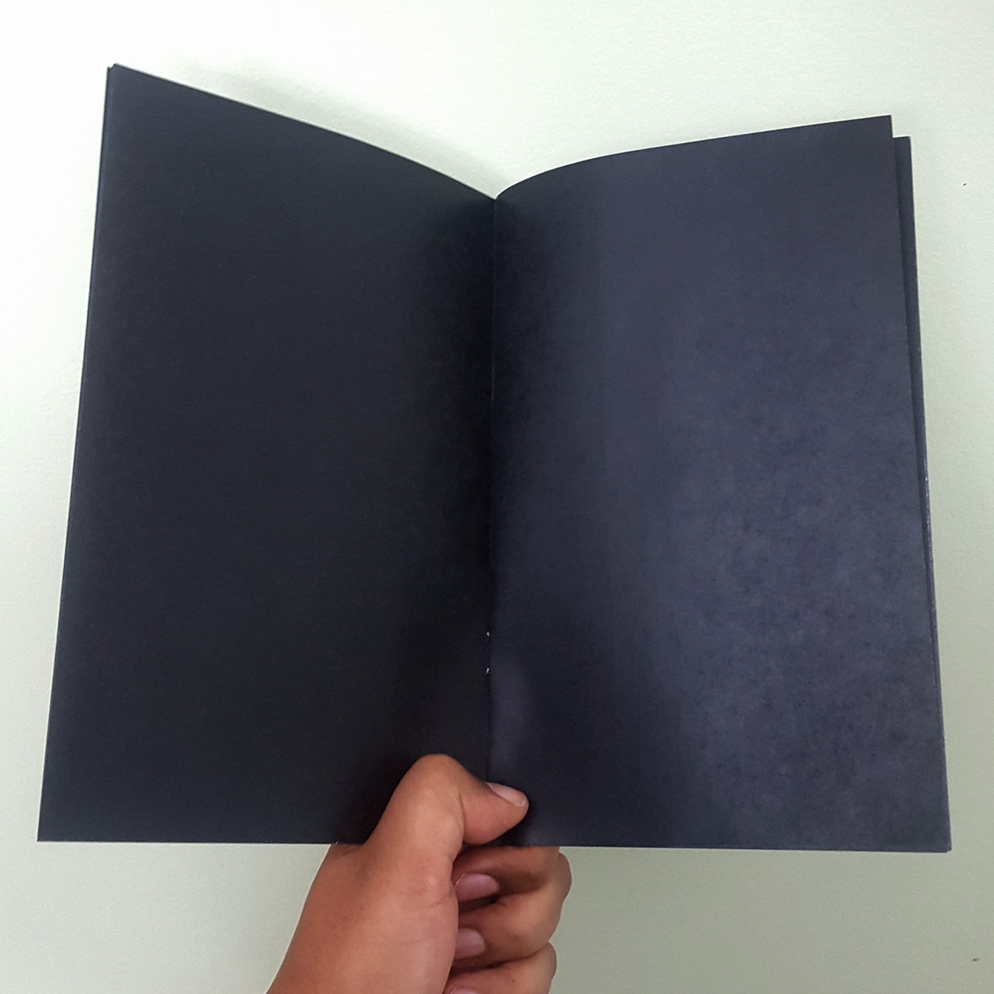 black paper zine short story titled guide to baby's first existential crisis. Black and white zine short story