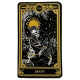 large embroidered back patch of death tarot card from the Marigold Tarot deck by Amrit Brar and 13th Press. 