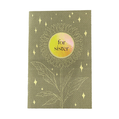 Zine titled "for sister" with green cover and pink pages. Written and illustrated by Amrit Brar and published by 13th Press.